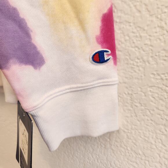 Champion Women Size 2XL Campus French Terry Crew Fuchsia Athletic Sweatshirt NWT - Picture 4 of 10